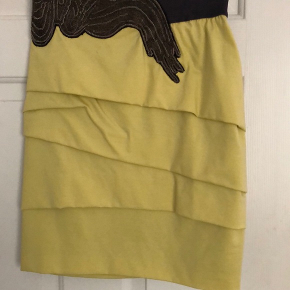 Yigal Azrouel Skirt Yellow with elastic Embellished Skirt_5 - Picture 1 of 5